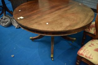 A 19th Century mahogany Regency design circular table , diameter approx. 124cm
