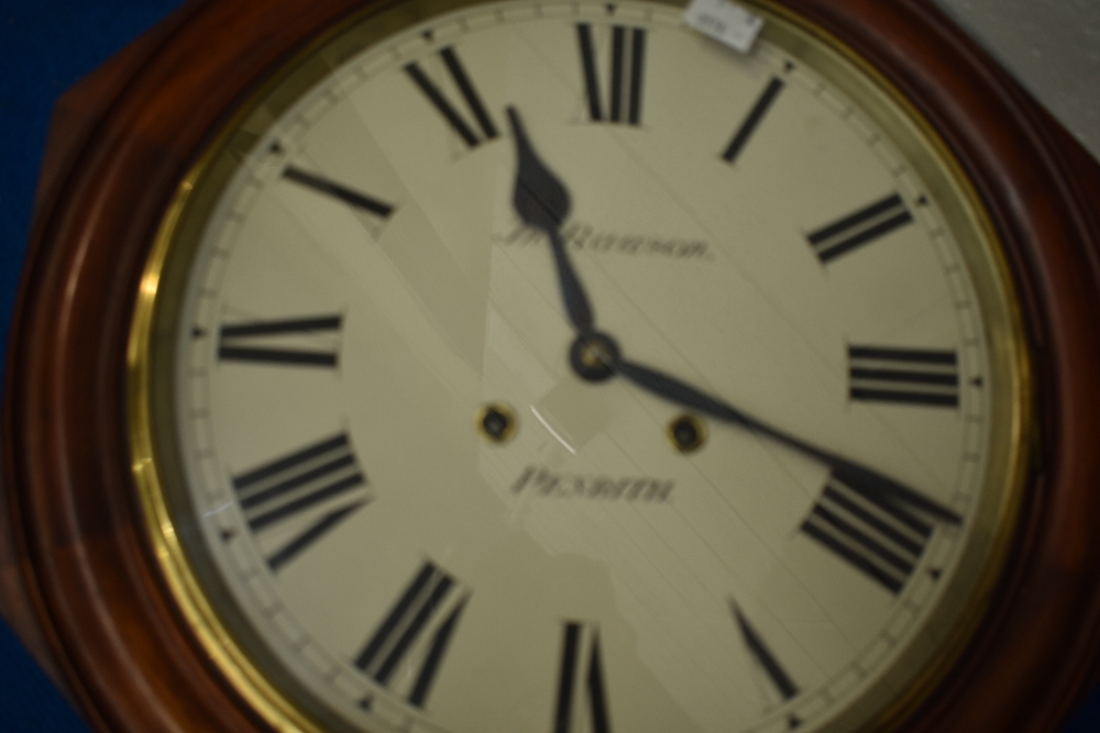 A 19th Century mahogany cased wall clock , dial named for J Rawson, Penrith - Image 2 of 2