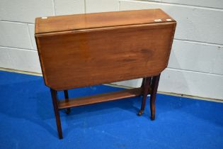 An Edwardian Sutherland style drop leaf table, dimensions approx W81, D69, H69cm