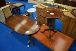 Three assorted occasional tables