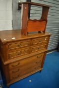 A modern chest of four short over two long drawers, approx H120 W100 D50cm, a reproduction Regency