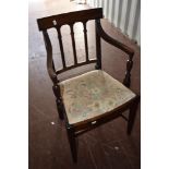 A Regency design mahogany carver chair