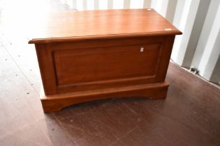 A modern blanket box having light stain (W86 D45 H53)