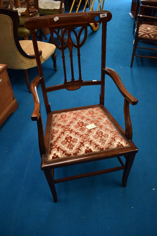 An Edwardian mahogany carver chair - Image 2 of 3