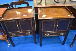 A pair of reproduction Georgian style pot cupboards, approx 58 x 40cm