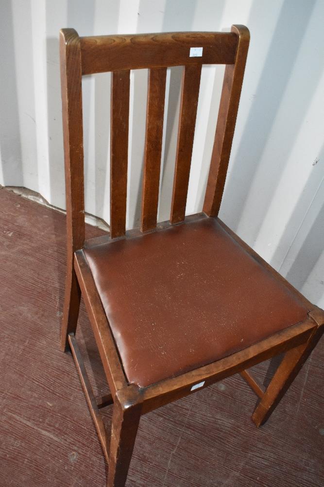 An early 20th Century oak twist leg occasional table and a similar period dining chair - Image 2 of 3