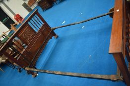 A Victorian mahogany bedstead, with irons (no base) , approx 207 x 144cm