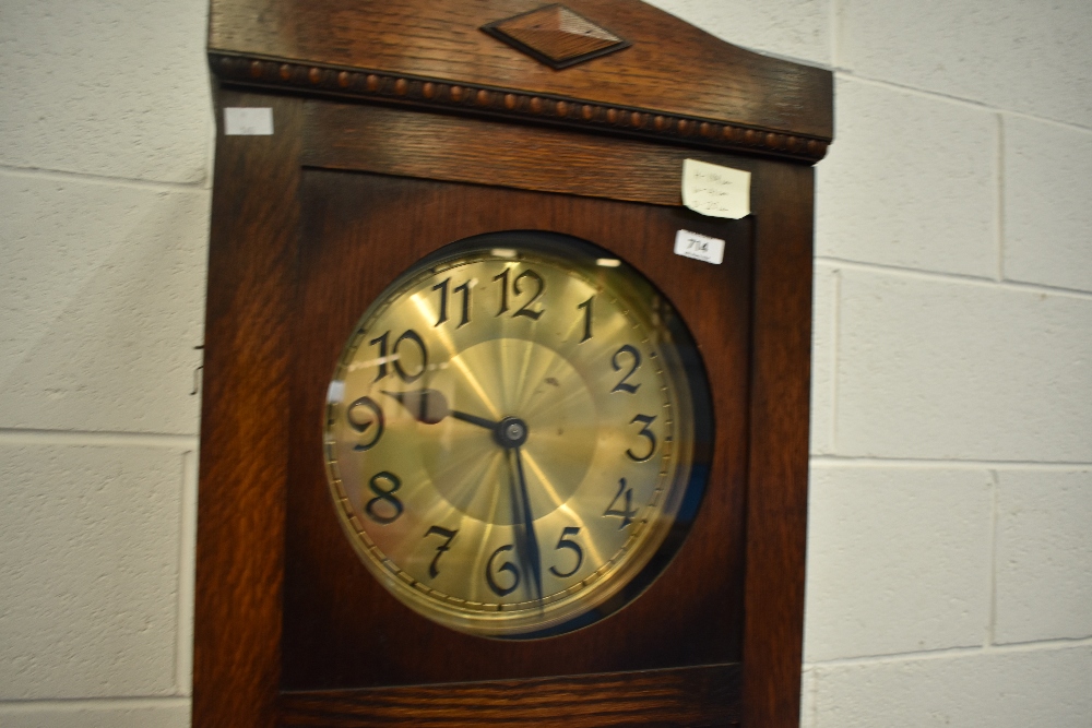 An early 20th Century longcase clock having eight day movement and brass dial with arabic numerals - Image 2 of 2