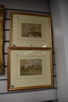 *local Interest - W Manners (19th/20th Century) watercolour, a pair of Rural Church scenes with