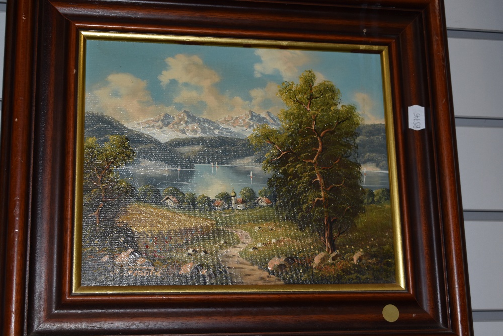Artur Franke (20th Century, German), oils on canvas, Four Continental and seasonal landscapes, - Image 3 of 4