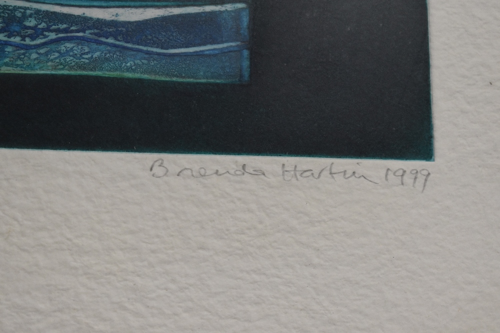 Brenda Hartill (20th Century, British), artist's proof, 'Silver Meltdown II', an abstract - Image 2 of 3