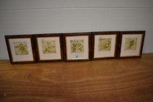 After Sue Willis (contemporary) a group of five limited edition 'Sporting Bears' prints, of small