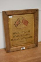 A vintage poster welcoming HMS Undine, HMS Urchin and HMAS Lonsdale to the Australian Consolidated