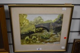 Roona Somervell (20th Century) watercolour, The River Kent, signed to the lower right, framed,