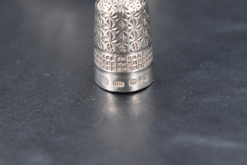 An Edwardian silver salt, of traditional design with gadrooned and flared rim, foliate embossed body - Image 3 of 5