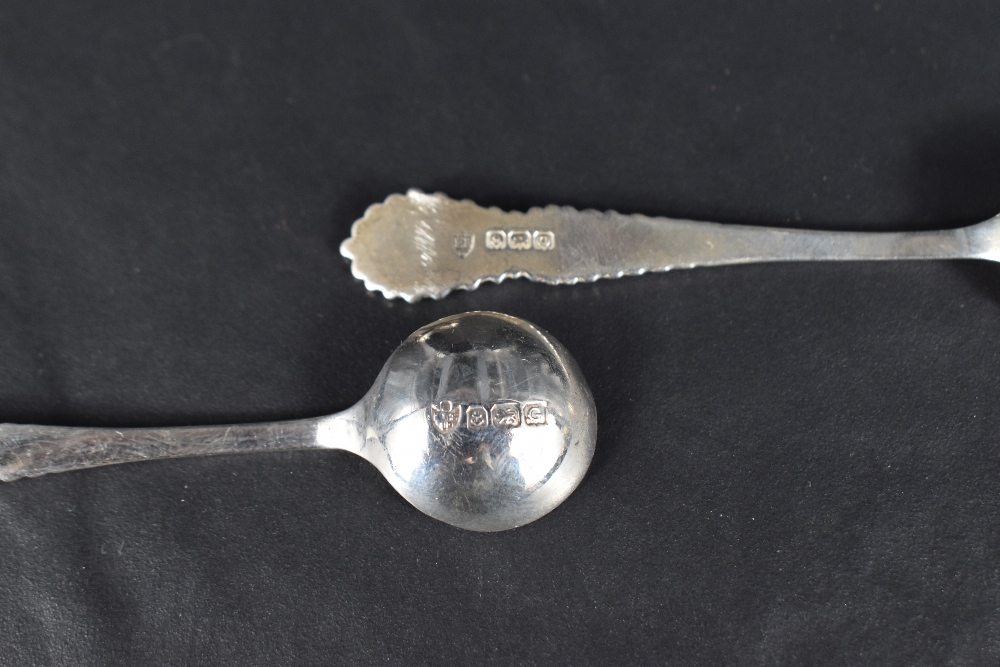 A pair of George VI silver condiments, comprising salt and mustard, each of rounded rectangular form - Image 5 of 5