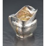 A George III silver of moulded square form with generous spout, angular handles, bright-cut panels