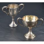 Two George V silver trophies, the first engraved with Westmorland C.B.S The Mrs S.S Nash Cup Zebra