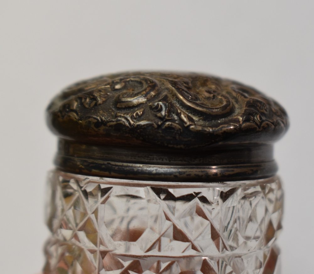 A selection late 19th and early 20th century silver mounted dressing table wares, including four cut - Image 11 of 11