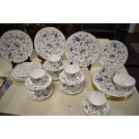 A selection of Coalport 'Pageant' breakfast cups, saucers, dinner plates, jug, sugar basin and