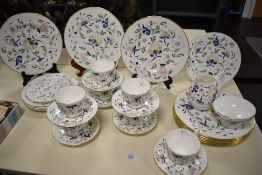 A selection of Coalport 'Pageant' breakfast cups, saucers, dinner plates, jug, sugar basin and