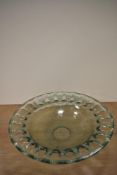 A late 20th Century glass fruit bowl or centrepiece, in the style of Vidrios San Miguel, with
