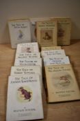 A collection of Beatrix Potter Peter Rabbit story books, published by F.Warne & Co. Ltd., to include