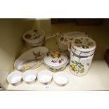 A collection of Royal Worcester 'Evesham' and a similarly designed storage jar, including Tureen and