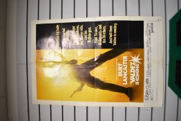 A vintage film poster for 'Valdez is coming'.