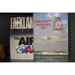 Two books, Naught escapes US, by Peter B Gunn and Faulkands, the air war, by Rodney A Burden,