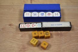 A selection of vintage dice.