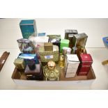 A selection of perfumes, including Channel No 5, Tweed and Channel Antaeus aftershave.