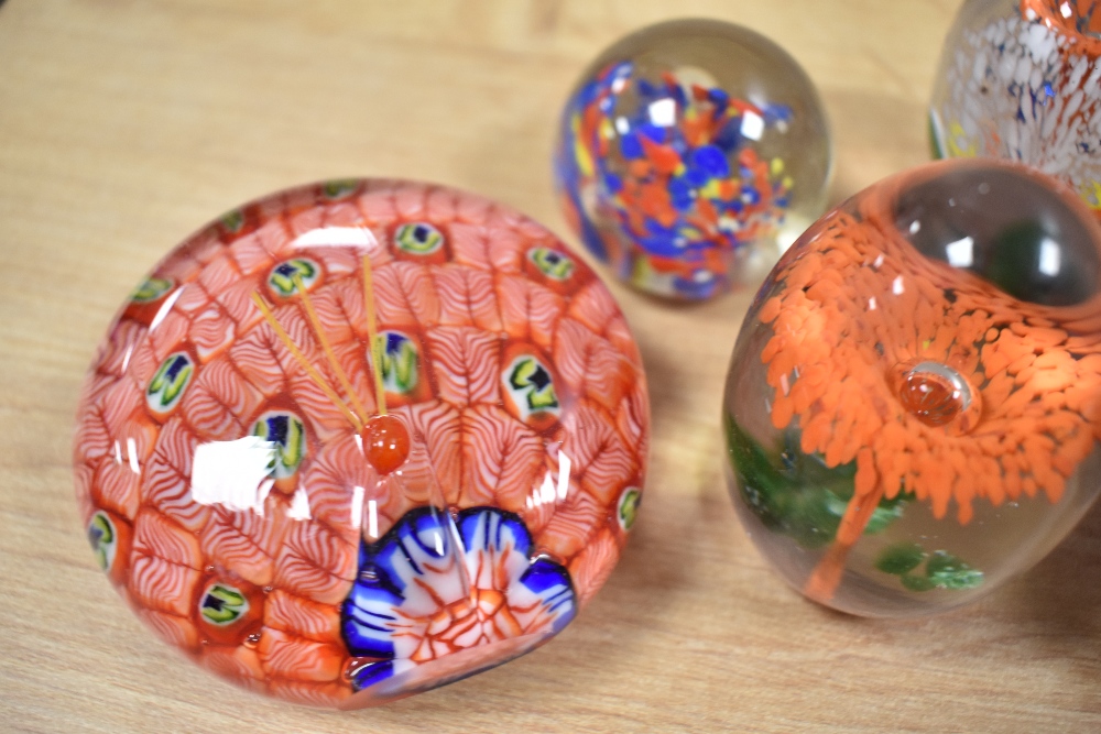 A selection of paperweights, including 20th century Chinese paperweight with multiple canes - Image 2 of 3