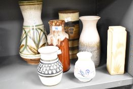 A mid-20th Century studio pottery vase, by Cinque Ports, in the Monastery Rye pattern, measuring