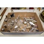 A collection of plated wear, including vesta cases, trinket boxes, one having micro mosaic lid,