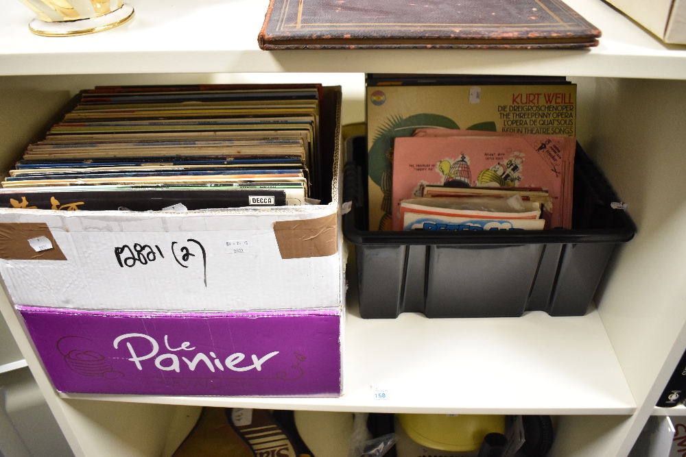 A collection of Vinyl LP records and singles, including Junior records 78's, classical interest