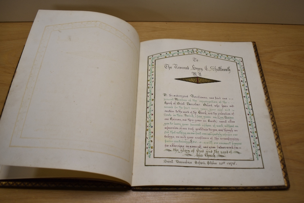 Manuscript. A volume presented to Revd. Henry Cary Shuttleworth (1850-1900) by the parishioners - Image 3 of 3