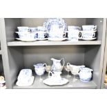 A quantity of Spode blue and white Italian tableware, to include teacups and saucers, coffee cans,