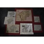 Maps. A small selection of mounted Westmorland maps. See images.