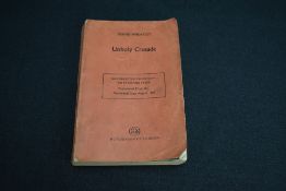 Proof copy. Wheatley, Dennis - Unholy Crusade. London: Hutchinson, 1967. Uncorrected Proof Copy on