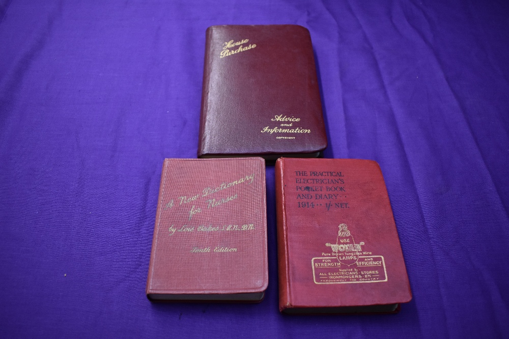Vintage Practical Pocket Books. Three titles: The Practical Electrician's Pocket Book and Diary