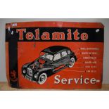 A Telamite pictorial tin advertising sign