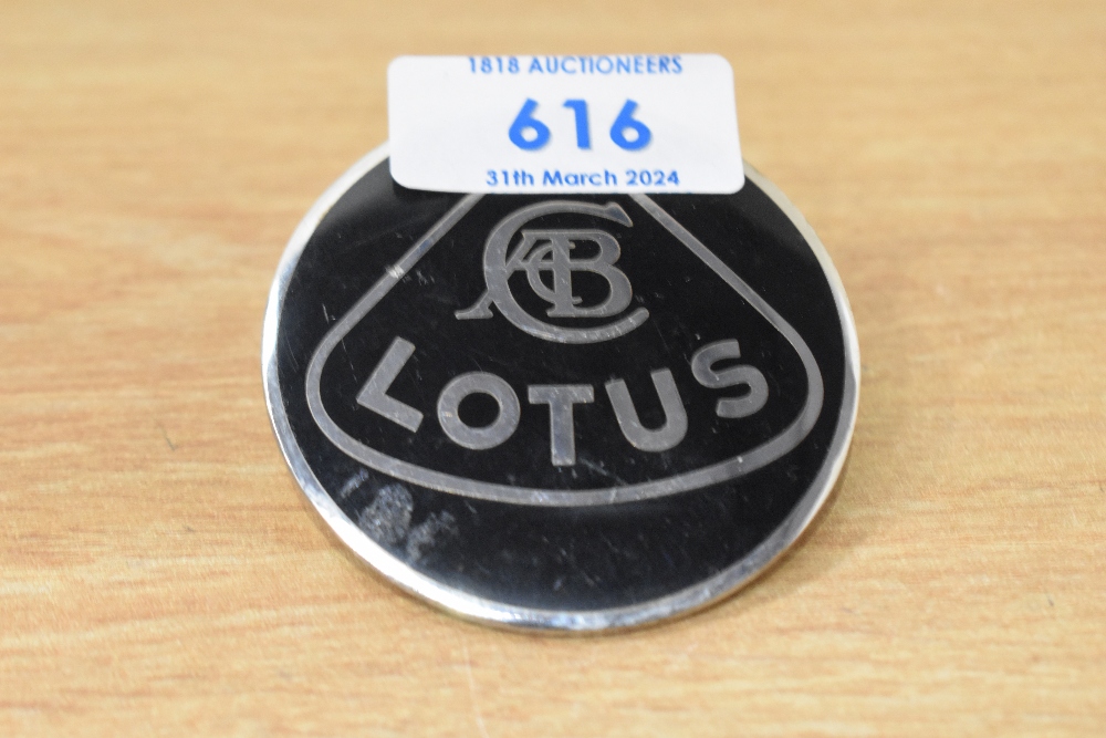 A Lotus car badge