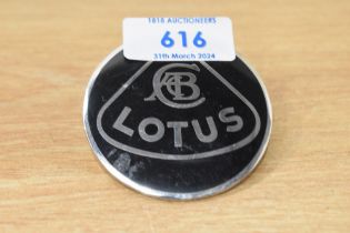 A Lotus car badge