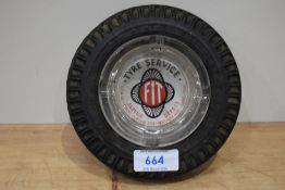 A tyre ashtray