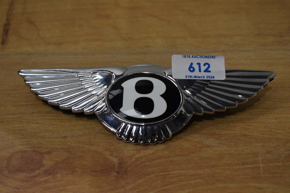 A Bentley car badge