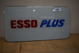 An Esso advertising glass plate
