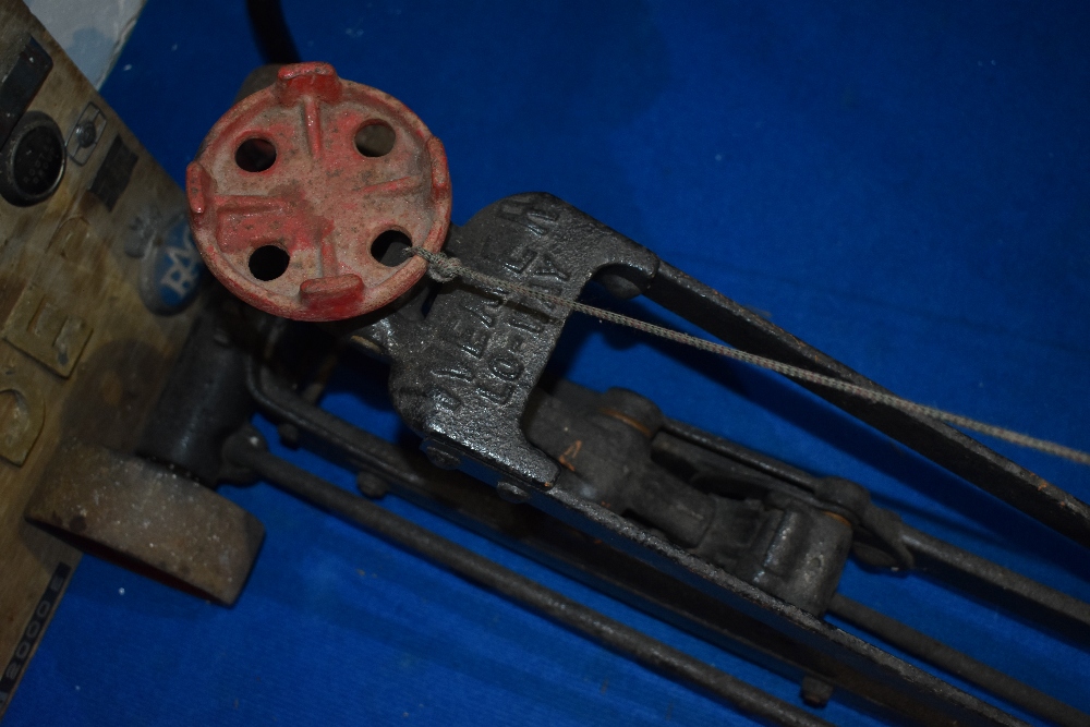 A vintage Weaver trolley jack