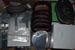 A box of various SU parts including Carb filters etc