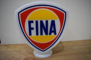 A Fina petrol pump globe